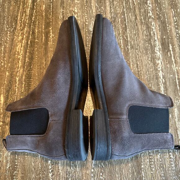 All Saints Harley Chelsea Slip On Suede Boots Men’s Gray Brown Size 11 (EU 44)